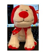 Heartbeat White Ty Beanie Baby Dog Red Ears Paws Mint w/ tags Valentines - £7.82 GBP