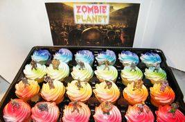 Zombie Apocalypse Cake Toppers Halloween Party Favors Decorations Set of 18 - £12.74 GBP