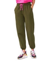 Terez Womens Ny Forever Cotton Jogger Pants, Uniform Green, Small - $143.55