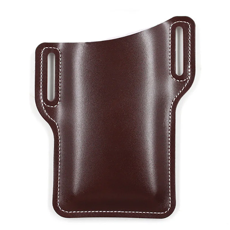 PU Leather Waist Purse Men 6.5inch Cell Phone Belt Pack Accessories Protective C - £82.35 GBP