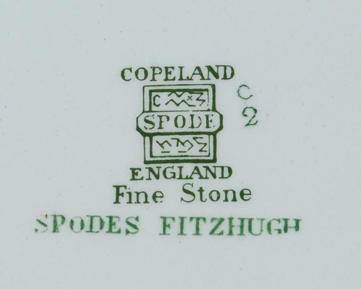 Green Copeland Spode Fitzhugh 8.5" Lunch Plate New Fine Stone England Item image 3