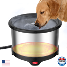 Twinsing 6.5L Heated Water Bowl Stainless Steel Outdoor Heated Dog Bowl ... - $58.24