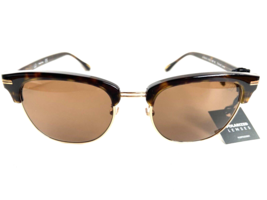 New Polarized Dunhill SDH013 738P Gold/Tort/Brown Clubmaster Men&#39;s Sunglasses - £149.39 GBP
