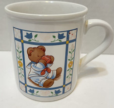 Vintage 1985 Butterfield Bear By Current Coffee Mug Tea Cup Flowers 3.5 ... - $14.58