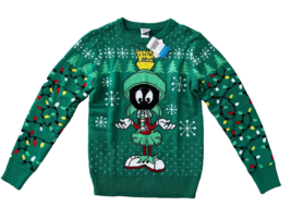 Looney Tunes Christmas Holiday Sweater Marvin the Martian ( S ) - £46.44 GBP
