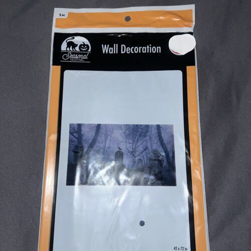 Holloween Wall Cover Grave Yard Scene 42 X 72 Inches - $7.47