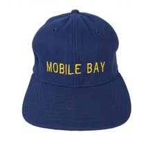 Mobile Bay Vintage Snap-Back Wool Hat Vintage New Era Dupont Visor Pro Wool Navy - $45.05