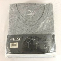Galaxy by Harvic Mens Undershirt T Shirts 3 Pack Heathered Gray Size M - £15.13 GBP