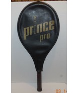Vintage Prince Pro Tennis Racquet Racket 4 1/2” Genuine Black With Case - $480.17 MXN