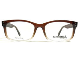 Affordable Designs Eyeglasses Frames FINN BROWN Clear Fade Square 56-18-150 - £37.10 GBP