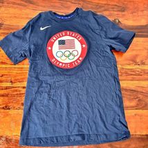Nike Men's Olympic Team Blue Graphic T-Shirt Size M Short Sleeve - $18.02