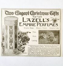 Lazell Empire Perfume Christmas 1897 Advertisement Victorian Beauty ADBN... - $366.69 MXN