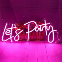 Let&#39;s Party | LED Neon Sign, Neon Sign Custom, Home Decor, Gift Neon light - £31.69 GBP+
