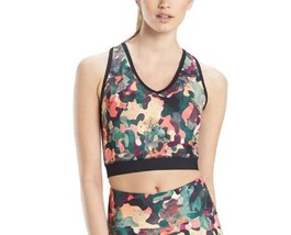 Josie Natori Womens Active Solstice V-Neck Cropped Top Color Camouflage Size S - £44.99 GBP