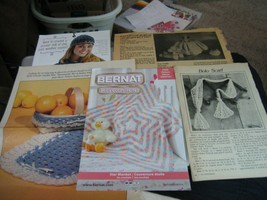 Mixed Lot of Vintage Crochet & Sewing Patterns - $8.91