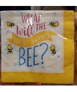 Gender Reveal What Will the Little Honey Bee? Baby Shower Luncheon Napki... - £3.92 GBP