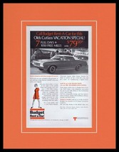 1970 Budget Rent a Car Oldsmobile Framed 11x14 ORIGINAL Vintage Advertis... - £30.95 GBP