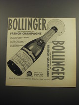 1955 Bollinger Champagne Ad - The aristocrat of French Champagne - £14.78 GBP