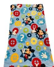 Mickey Mouse Baby Fleece Blue Blanket W/ Zipper Red Inner 47&quot; x 27&quot; - £14.21 GBP