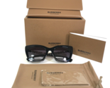 Burberry Sunglasses B 4372-U 3001/8G Black Gold Cat Eye Blue Purple Lenses - £88.74 GBP