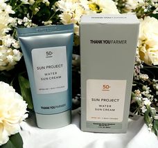 THANK YOU FARMER Sun Project  SPF50 Water Sun Cream 1.7oz/50ml NEW IN BO... - $18.99