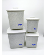 Vintage Nesting Canister Set of 4 w/ Lids Gray Speckled Plastic TUCKER R... - €15,60 EUR