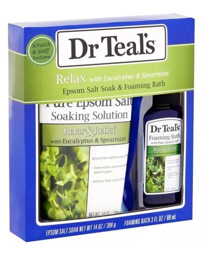 Dr Teal's Relax with Eucalyptus & Spearmint 2 Piece Bath Travel Gift Set - $14.00
