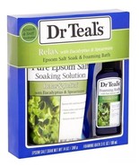 Dr Teal&#39;s Relax with Eucalyptus &amp; Spearmint 2 Piece Bath Travel Gift Set - £11.01 GBP