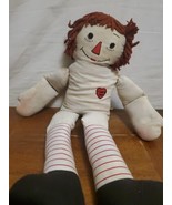Raggedy Ann Rag Doll Crown Style Face Folk Art Handmade 1950s 19&quot; Inches... - $25.88 CAD