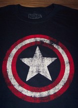 Vintage Style Marvel Comics CAPTAIN AMERICA SHIELD T-Shirt LARGE NEW Ave... - £15.69 GBP