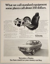 1972 Print Ad Toyota Corolla 1600 Fastback 2-Door Car Reclining Bucket Seats - £14.10 GBP