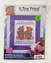 Design Works Counted Cross Stitch Kit A True Friend...Treasure #2338 9" X 12" - $7.63