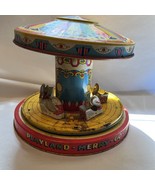 Vintage 1950’s Chein Working Musical Tin “Playland Merry Go Round” - £93.08 GBP