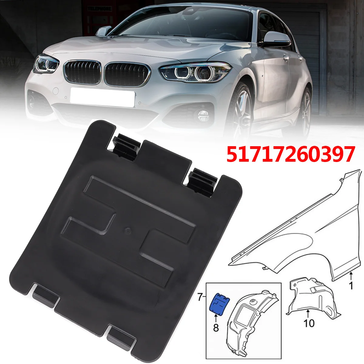 Front Wheel Arch Fender Cover for BMW 1 2 3 4 Series - £12.25 GBP