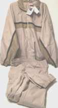 CHAMPION Vintage Sears Full Zip Jacket Pants Khaki Stone Activewear Set XL New - £11.87 GBP