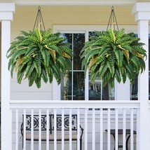MARTINE MALL 2Pcs 48&#39;&#39; Fake Ferns Artificial 88 Branches Large Faux Bost... - $57.00