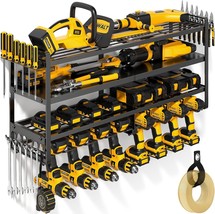 Utility Racks Shelf For Garage, Heavy Duty Widen 8 Drill Holder, 4-Layer - £51.03 GBP
