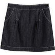 Womens Skirt Denim Elle Pintuck Dark Blue Jean $54 NEW-size 10 - £15.78 GBP