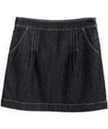 Womens Skirt Denim Elle Pintuck Dark Blue Jean $54 NEW-size 10 - £15.64 GBP