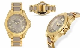 NEW Lucien Pezzoni 9476A Women Neapolitan Roman Gold IP Metal Beige Enamel Watch - £22.25 GBP