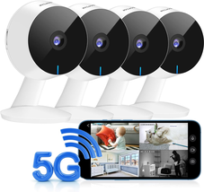 LaView 5G&amp; 2.4GHz Security Cameras 4pcs, Home Security Camera Indoor 1080P, Wi-F - £127.67 GBP