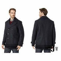 Calvin Klein Mens Wool Pea Coat, Charcoal, Various Sizes - £151.07 GBP