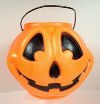 VTG Norfolk General Foam Plastics Halloween Pumpkin Jack-O-Lantern Candy Bucket - £12.40 GBP