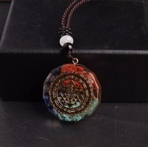 Natural Crystal Orgonite Pendant 7 Chakra Healing Talisman Women Mens Necklace - £7.92 GBP