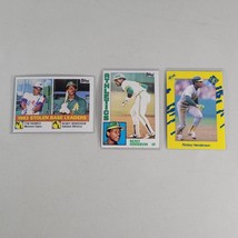 Rickey Henderson Cards Oakland Athletics Baseball Lot 3 1984 Topps + 90 Classic - $8.98