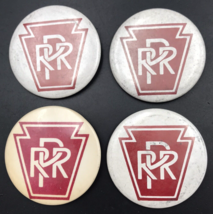 Lot of Four (4) Vintage Pennsylvania Railroad PRR Round Pins 2.25&quot; Dia Pennsy - £10.97 GBP