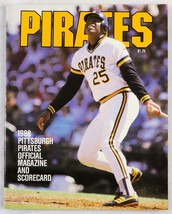 1988 Braves @ Pittsburgh Pirates Scorebook Partial Scored Barry Bonds Bo... - $14.84