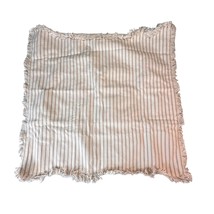 Throw Pillow Covers 26 Inch Square Khaki Tan Stripe Set of Two Decorativ... - £18.04 GBP