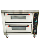 220V 6.4KW Commercial Movable Double-decker Pizza Electric Oven  - £608.84 GBP
