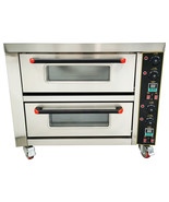 220V 6.4KW Commercial Movable Double-decker Pizza Electric Oven  - $775.00